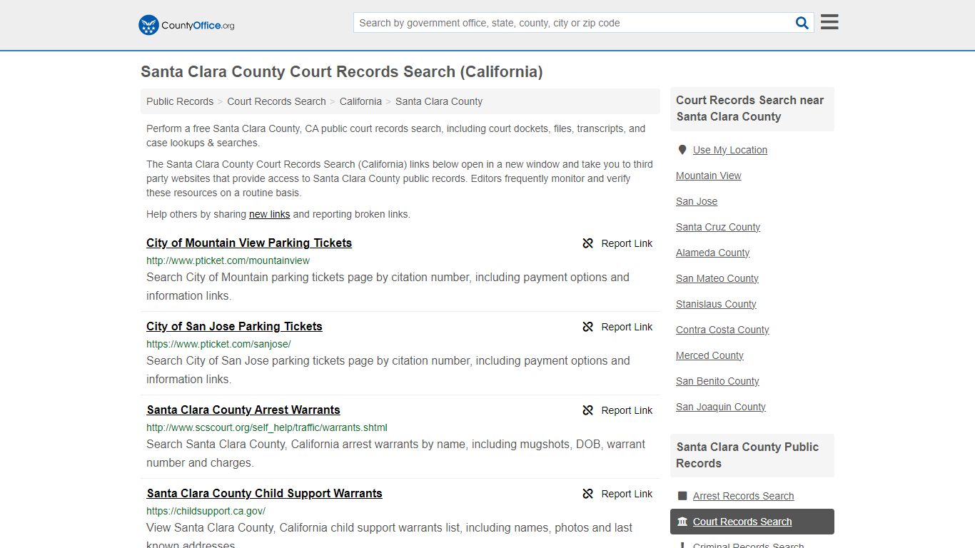 Santa Clara County Court Records Search (California)